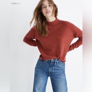 Madewell 100% cashmere mockneck sweater